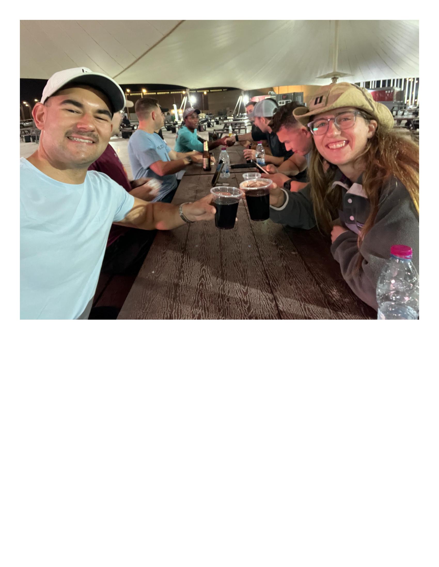 Full-bleed personal photograph from Abby's Air Force and travel archive used in the TDWines deck (reference image 15).