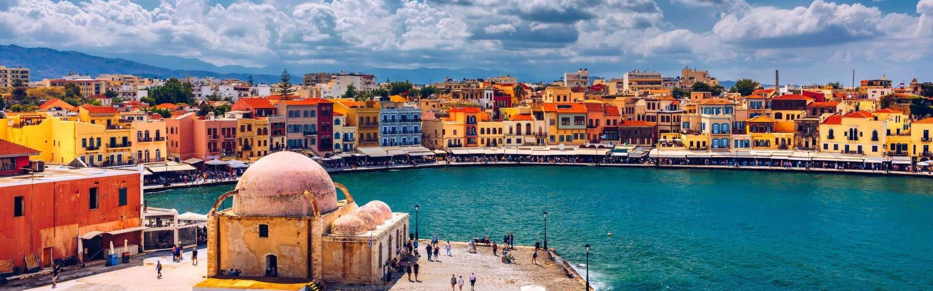Chania harbor in Crete